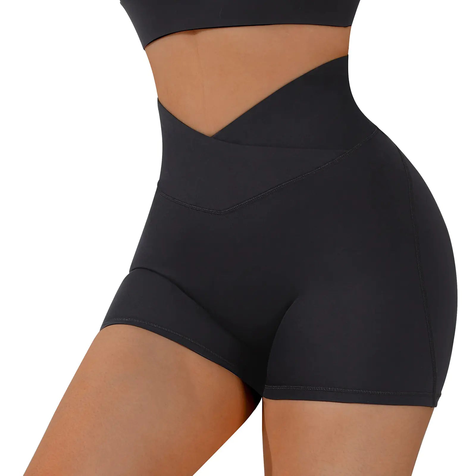 Women's High Waist Peach Hip Yoga Shorts