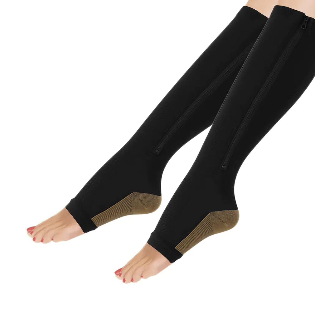 Compression Shaping Socks with Zipper for Weight Loss