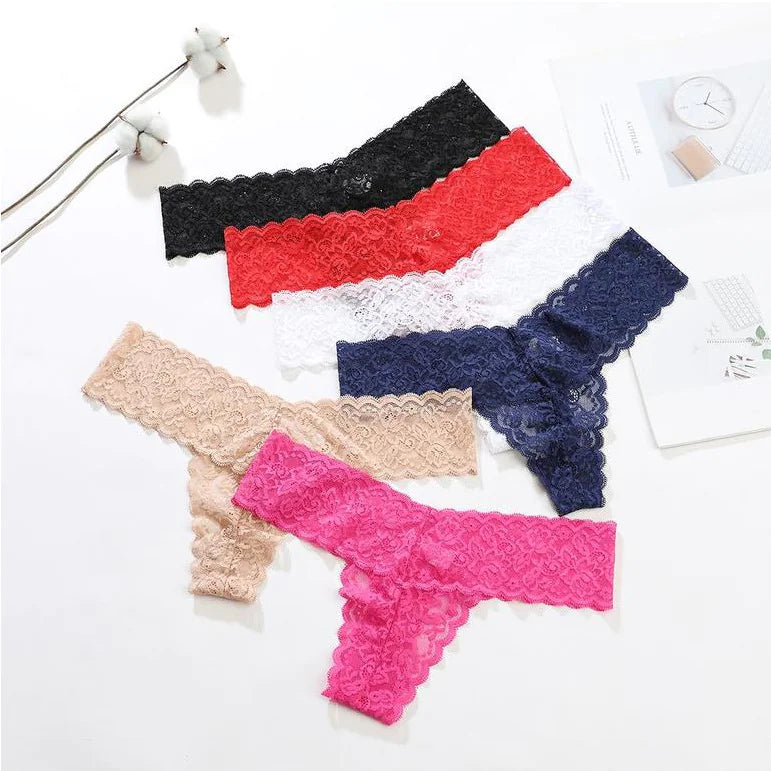 Comfortable Seamless Lace Thong Panties for Women