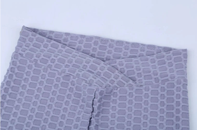 Jacquard Yoga Pants with V-Waist and Butt Lift Design