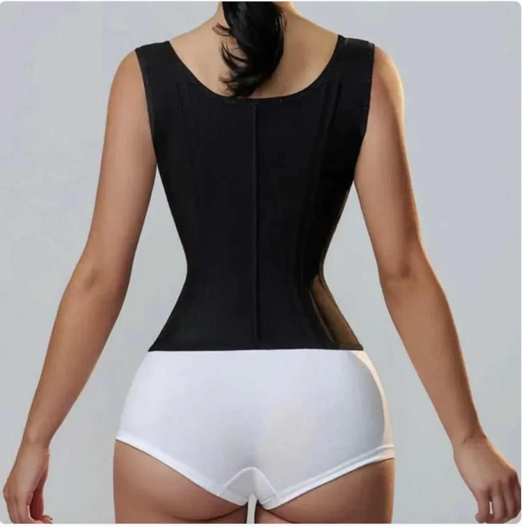 Retro Shapewear Top with Zipper