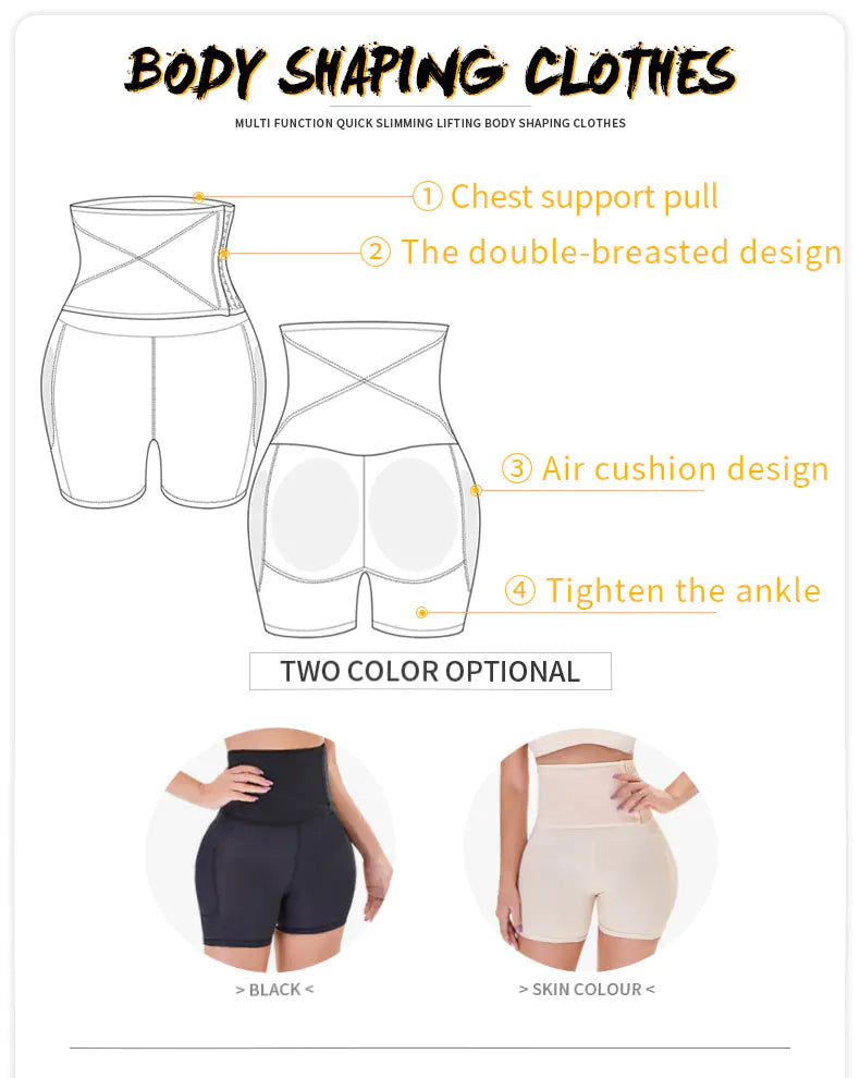 TOPMELON Plus Size High Waist Butt Lifting Shorts