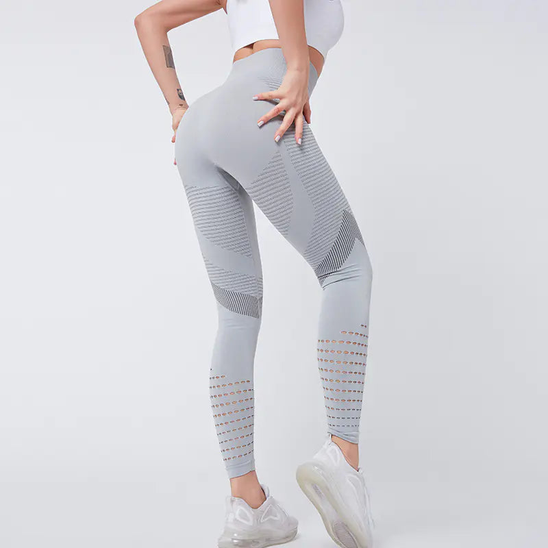 High-Waisted Peach Butt-Lifting Stretch Pants