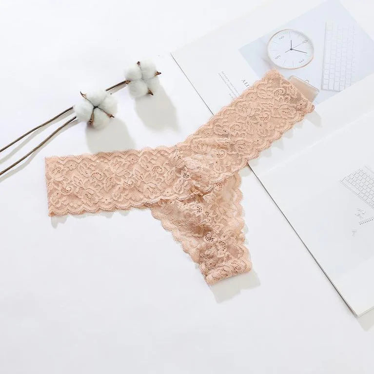 Comfortable Seamless Lace Thong Panties for Women
