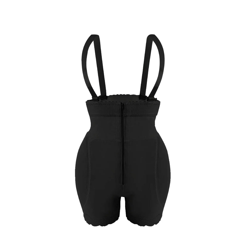 High-Waisted Zippered Butt Lifter Shorts