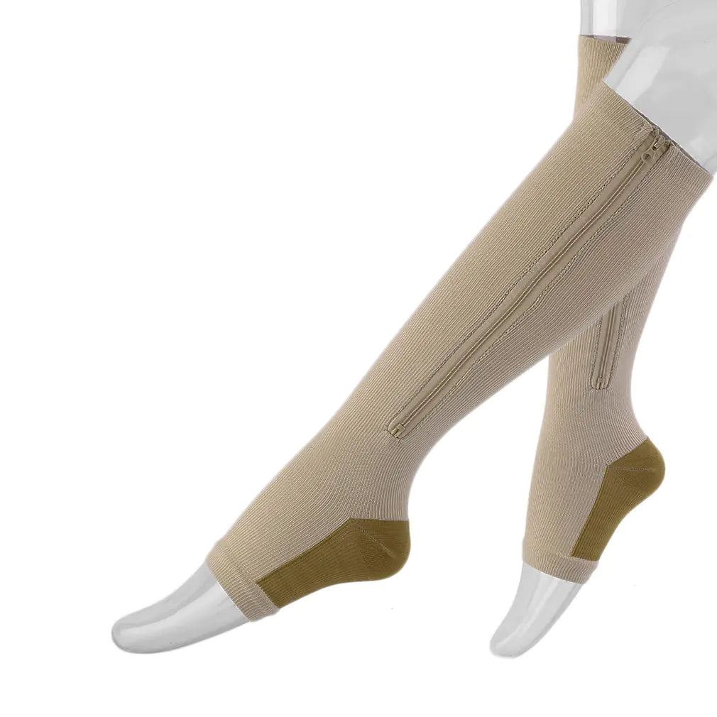Compression Shaping Socks with Zipper for Weight Loss