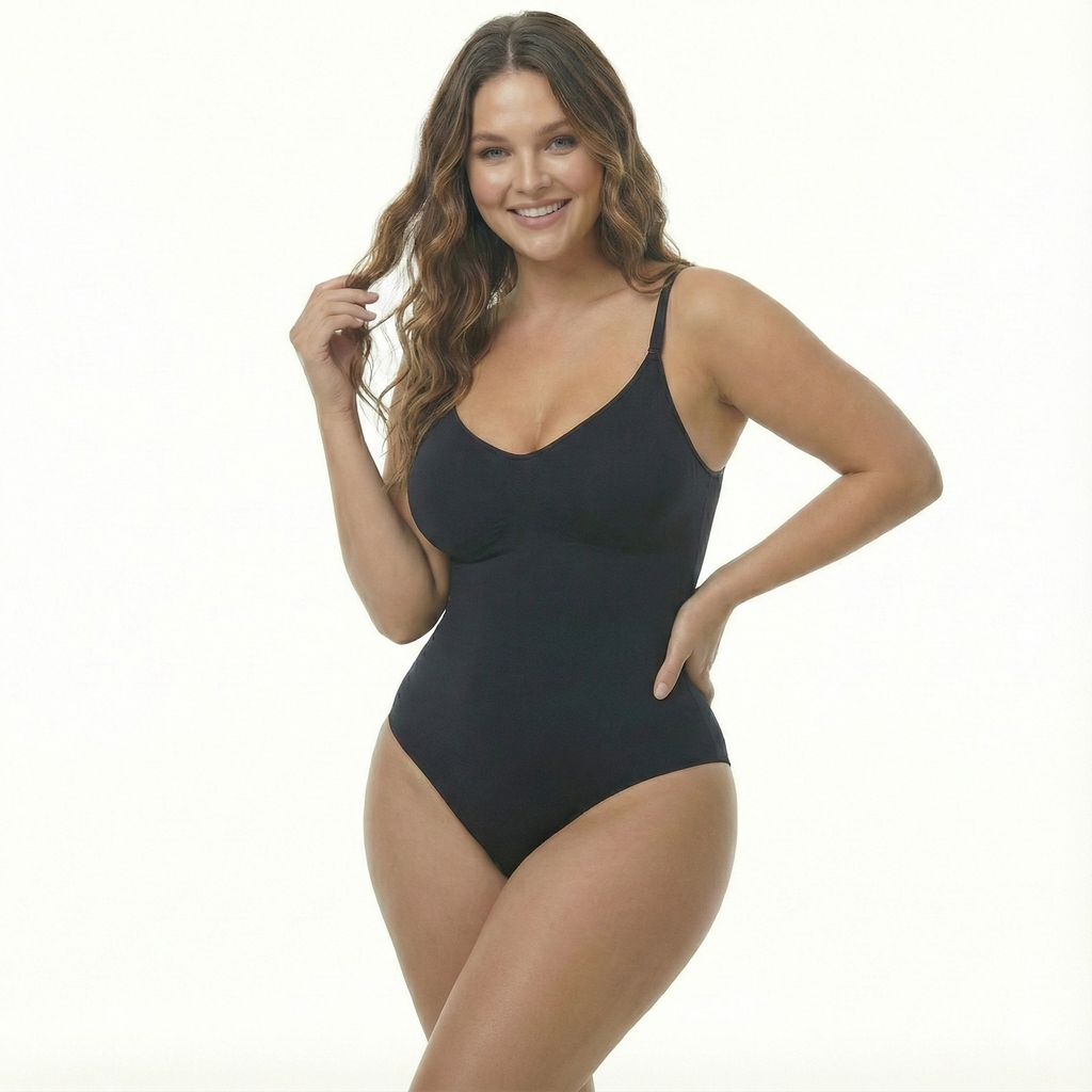 Seamless Sculpting Thong Bodysuit – Onyx Black