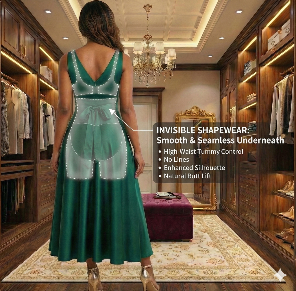 High-Waisted Adjustable Faja Shorts with Lace Trim