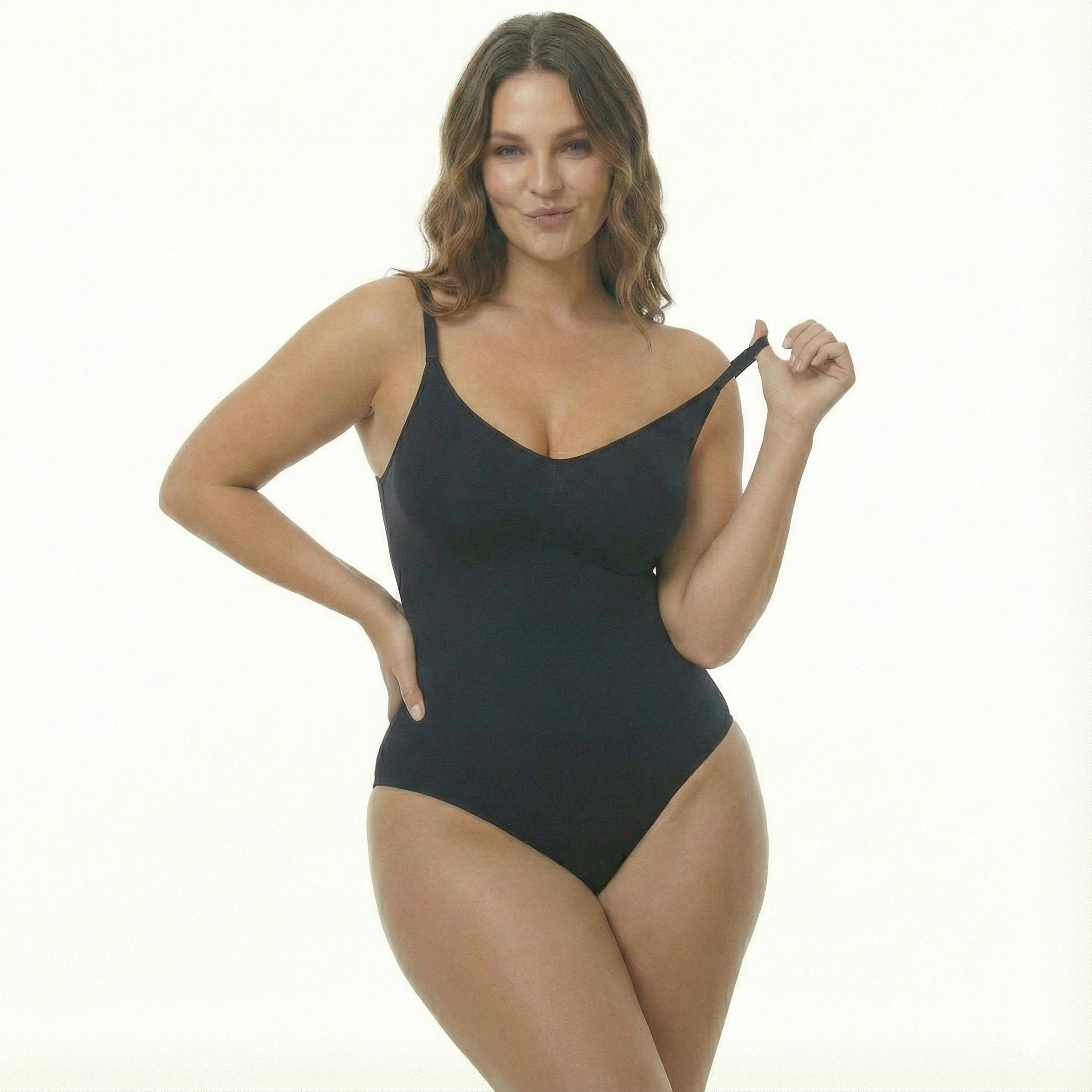 Seamless Sculpting Thong Bodysuit – Onyx Black
