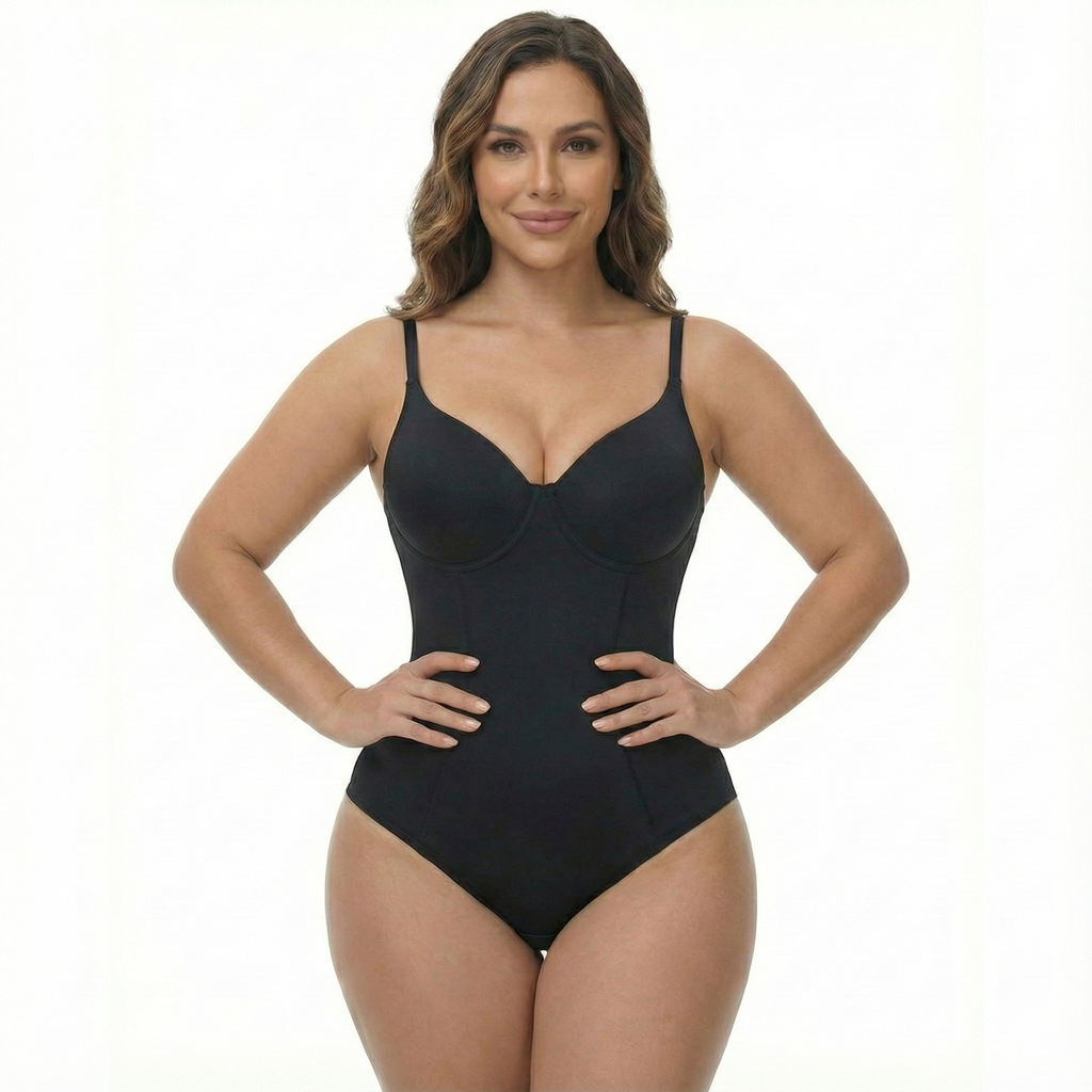 Seamless Sculpting Thong Bodysuit – Onyx Black