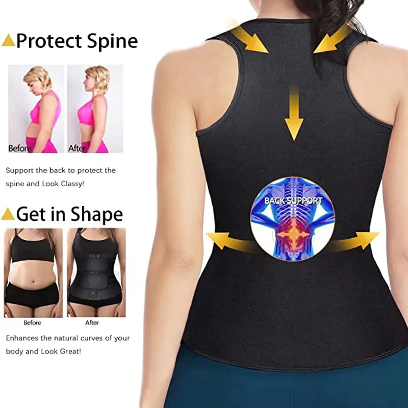 Women's Sports Body Shaping Tank Top with Support