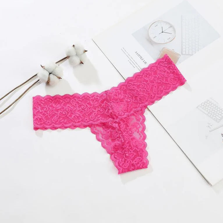 Comfortable Seamless Lace Thong Panties for Women