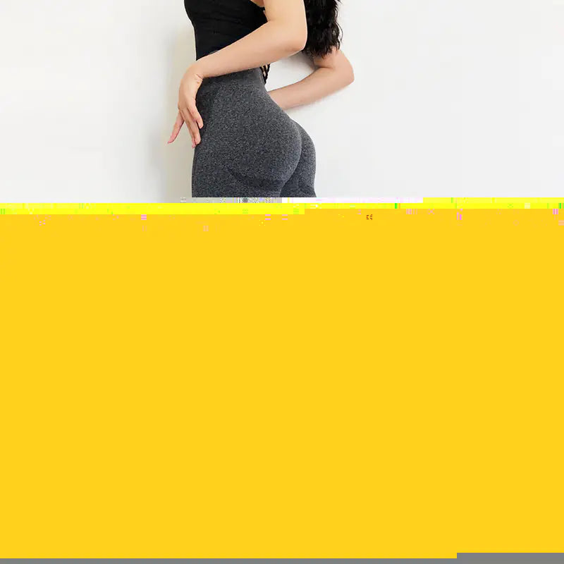 High-Waisted Peach Stretch Yoga Pants for Hip Lift