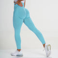High-Waisted Peach Stretch Yoga Pants for Hip Lift