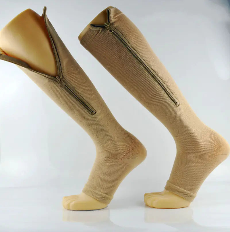 Compression Socks with Zipper - Long Tube Design