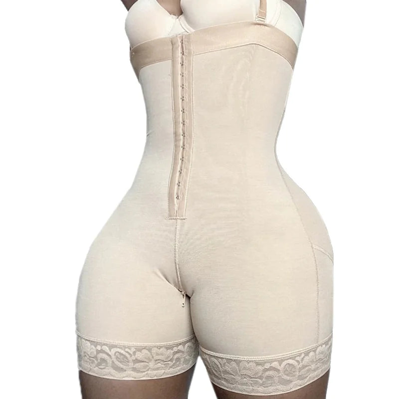 One-Piece Plus Size Shapewear Bodysuit with Zipper & Butt-Lift