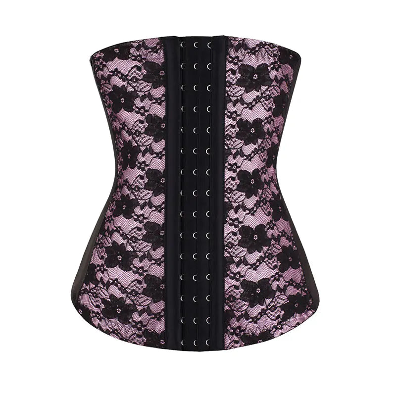 Lace Shaping Bodysuit Set with Steel Boning