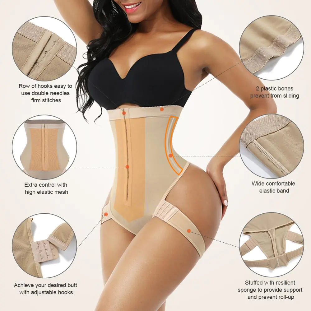High Waist Seamless Butt Lifter Control Briefs