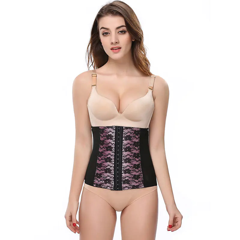 Lace Shaping Bodysuit Set with Steel Boning