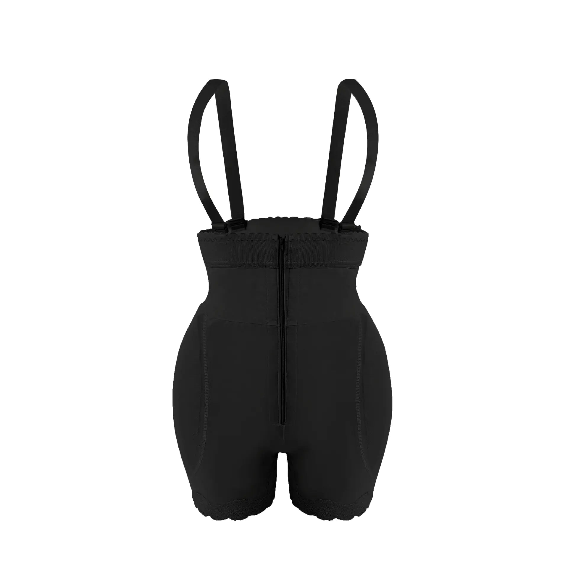 High-Waisted Zippered Butt Lifter Shorts